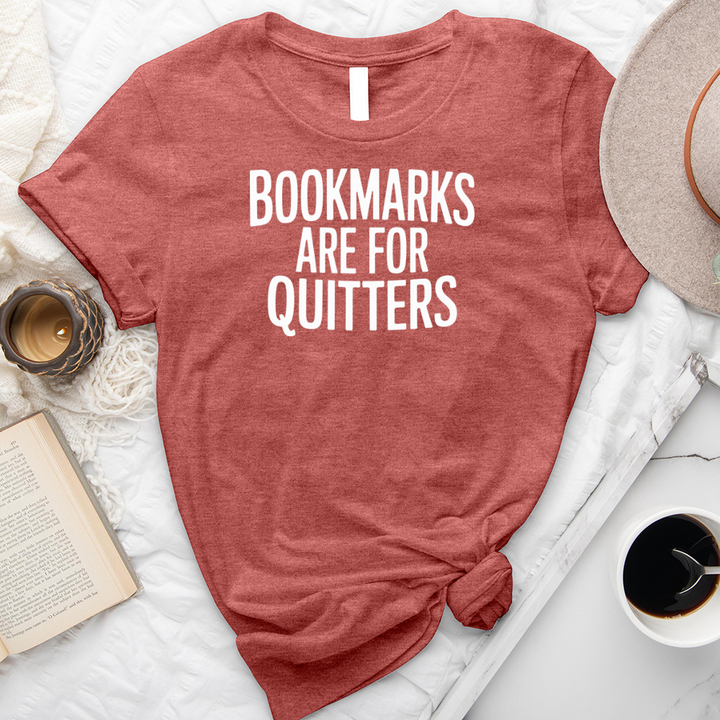 bookmarks for quitters text unisex tee