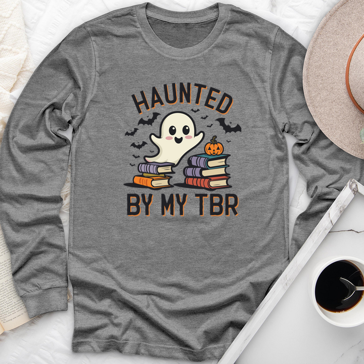 haunted by my TBR unisex long sleeve tee