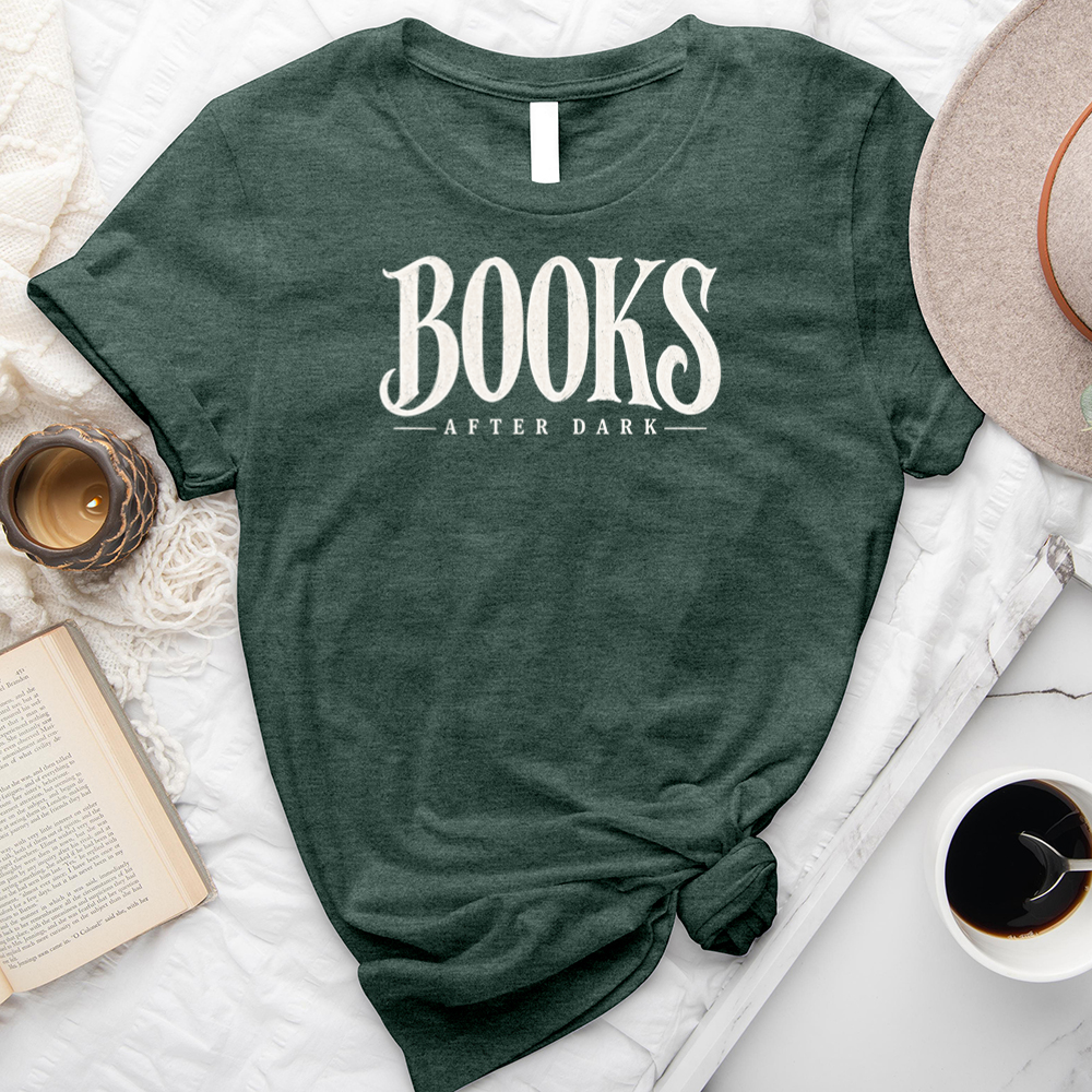 books after dark unisex tee