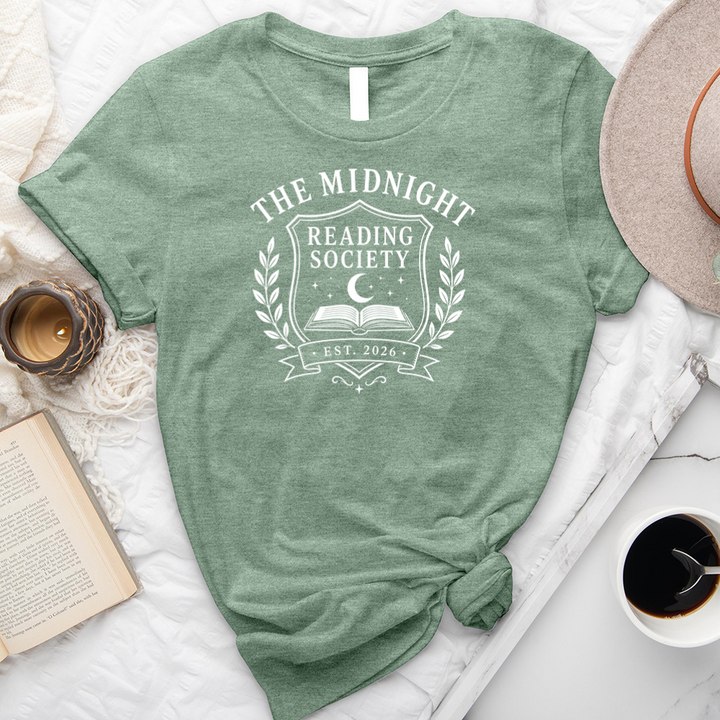 midnight reading society unisex tee
