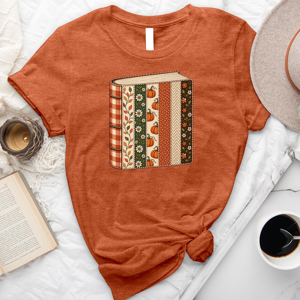 patckwork book unisex tee