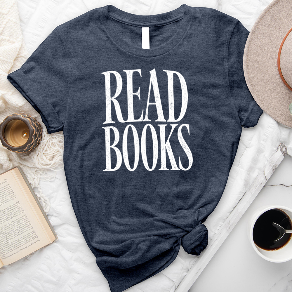 white read books unisex tee