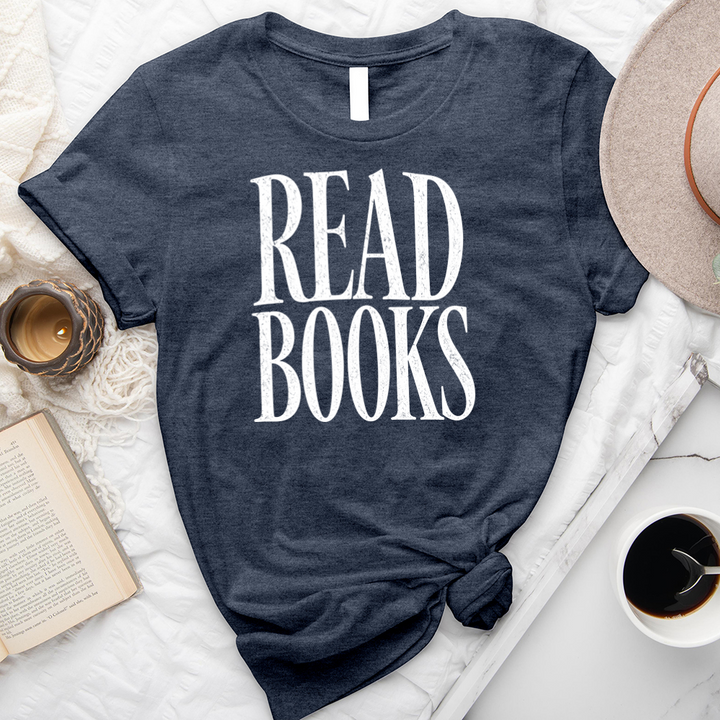 white read books unisex tee