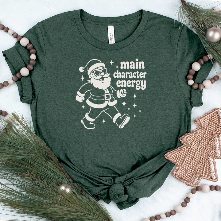 santa main character energy unisex tee