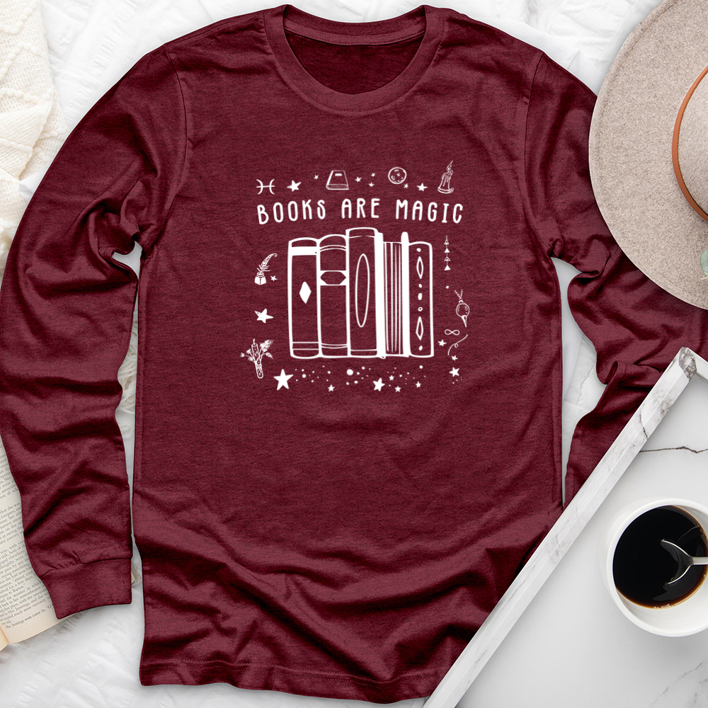 books are magic full long sleeve unisex tee
