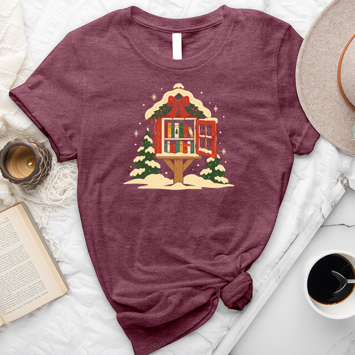 holiday little library unisex tee