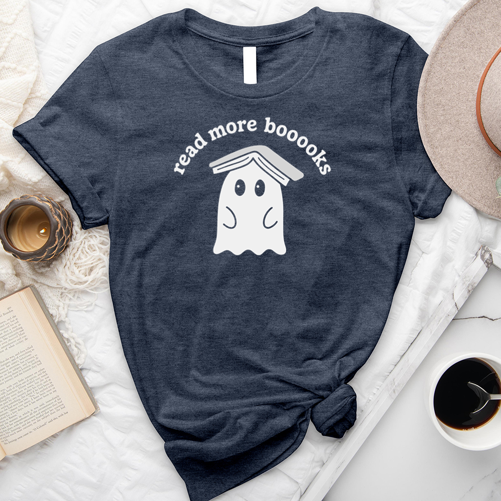read more booooks ghost book hat unisex tee