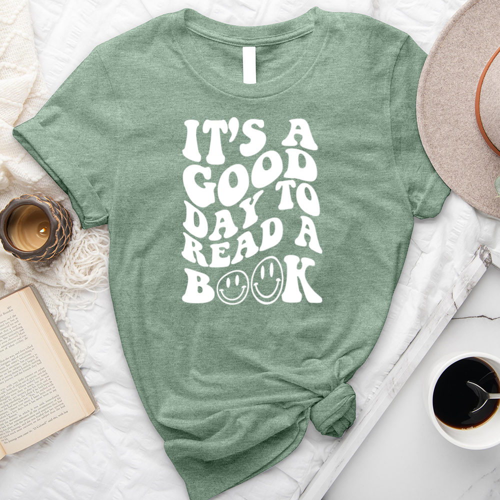 good day to read a book unisex tee