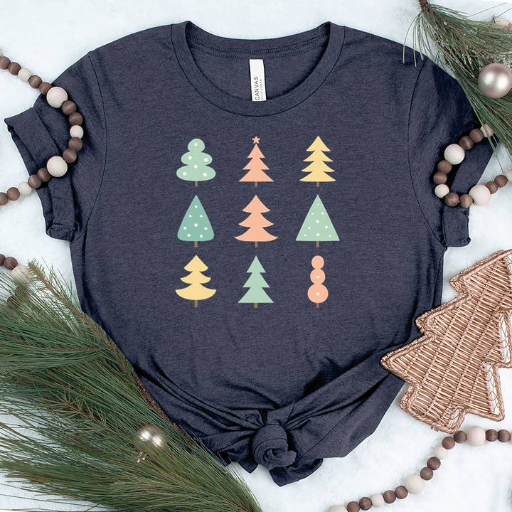 groovy christmas trees unisex tee