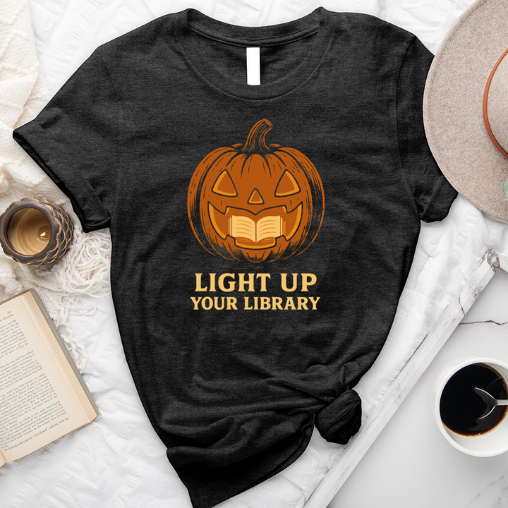 light up your library unisex tee