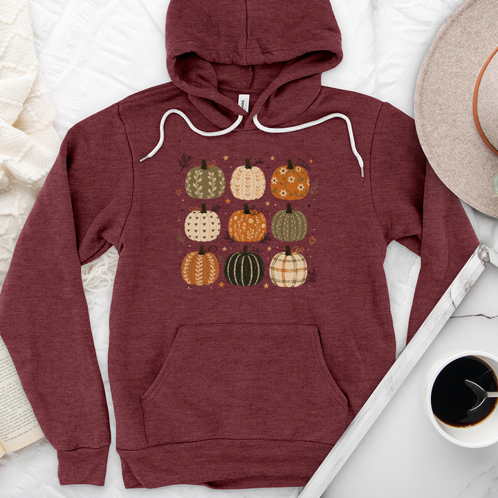 nine pattern pumpkins premium hoodie sweatshirt