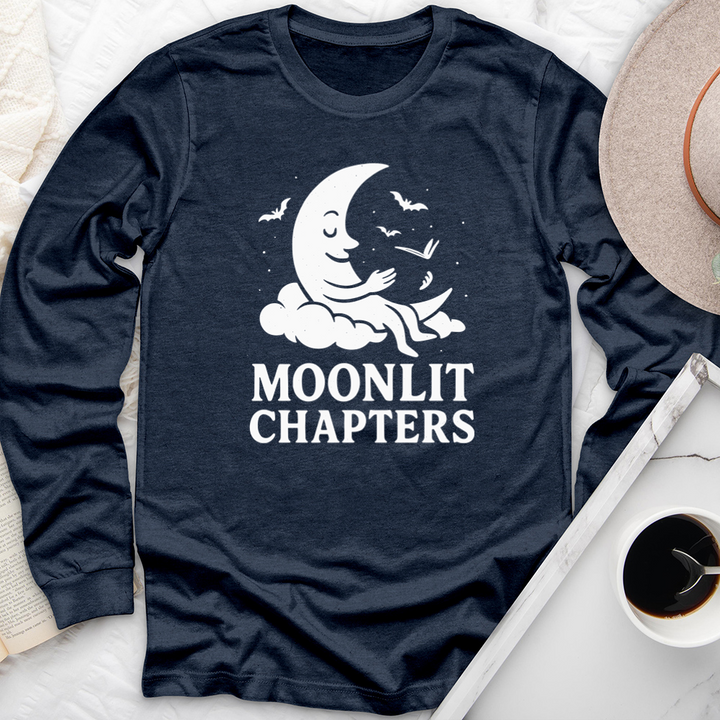 moonlit chapters long sleeve unisex tee
