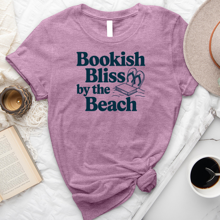 bookish bliss by the beach unisex tee
