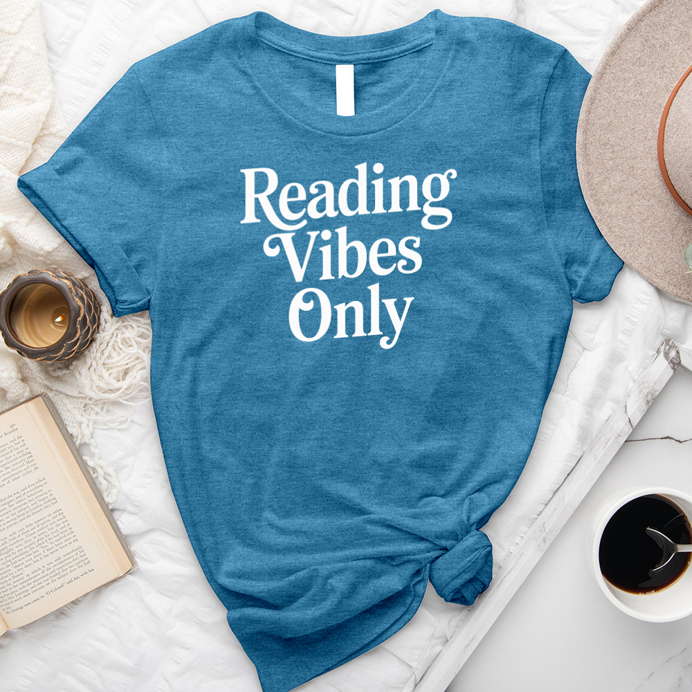 reading vibes only unisex tee