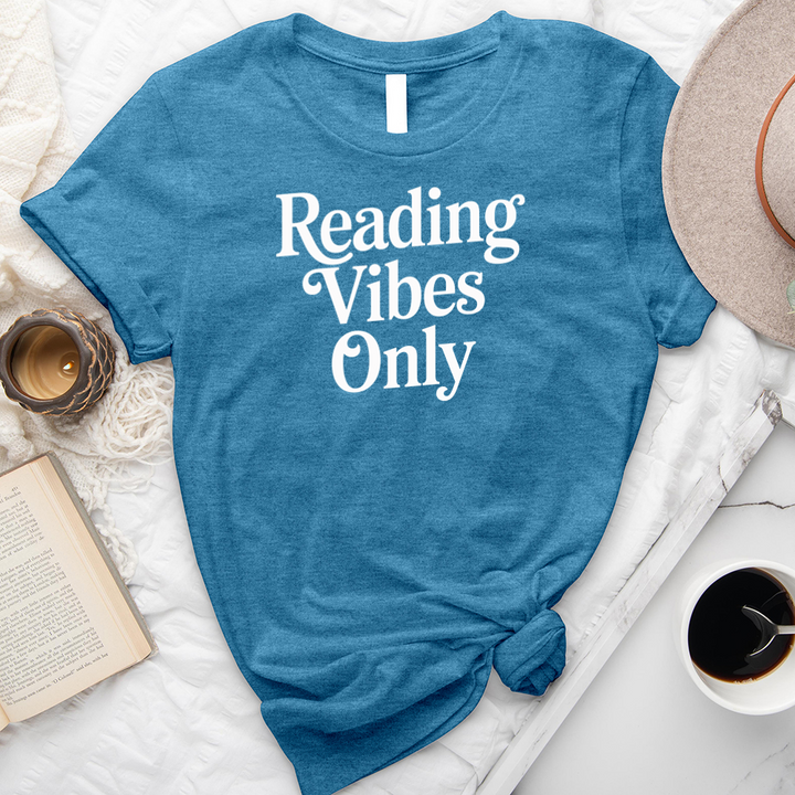 reading vibes only unisex tee