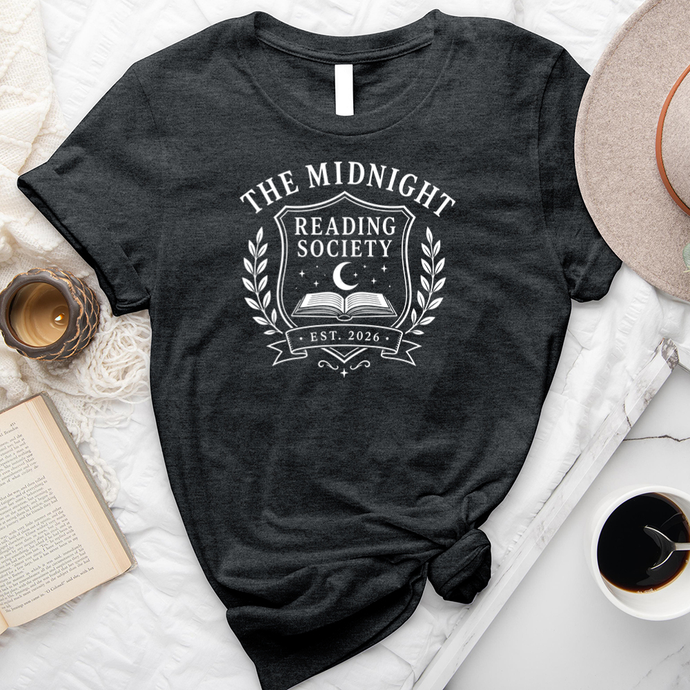 midnight reading society unisex tee