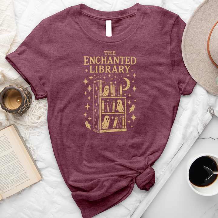 the enchanted library unisex tee