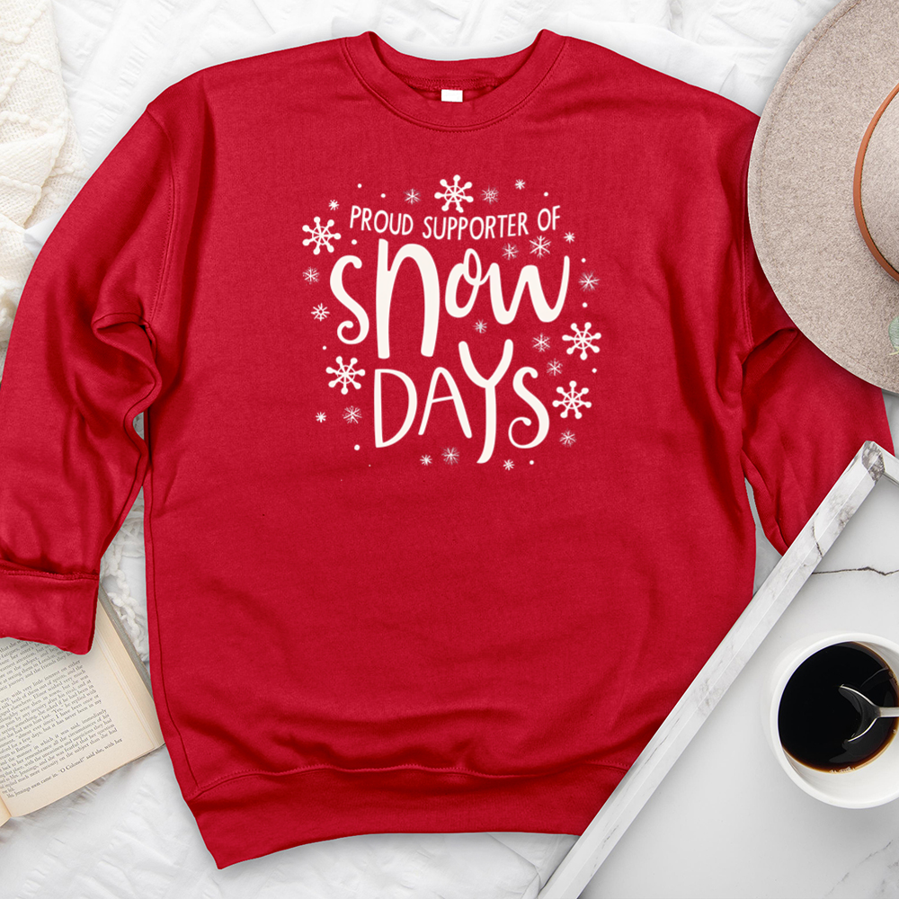 snow days premium crewneck sweatshirt