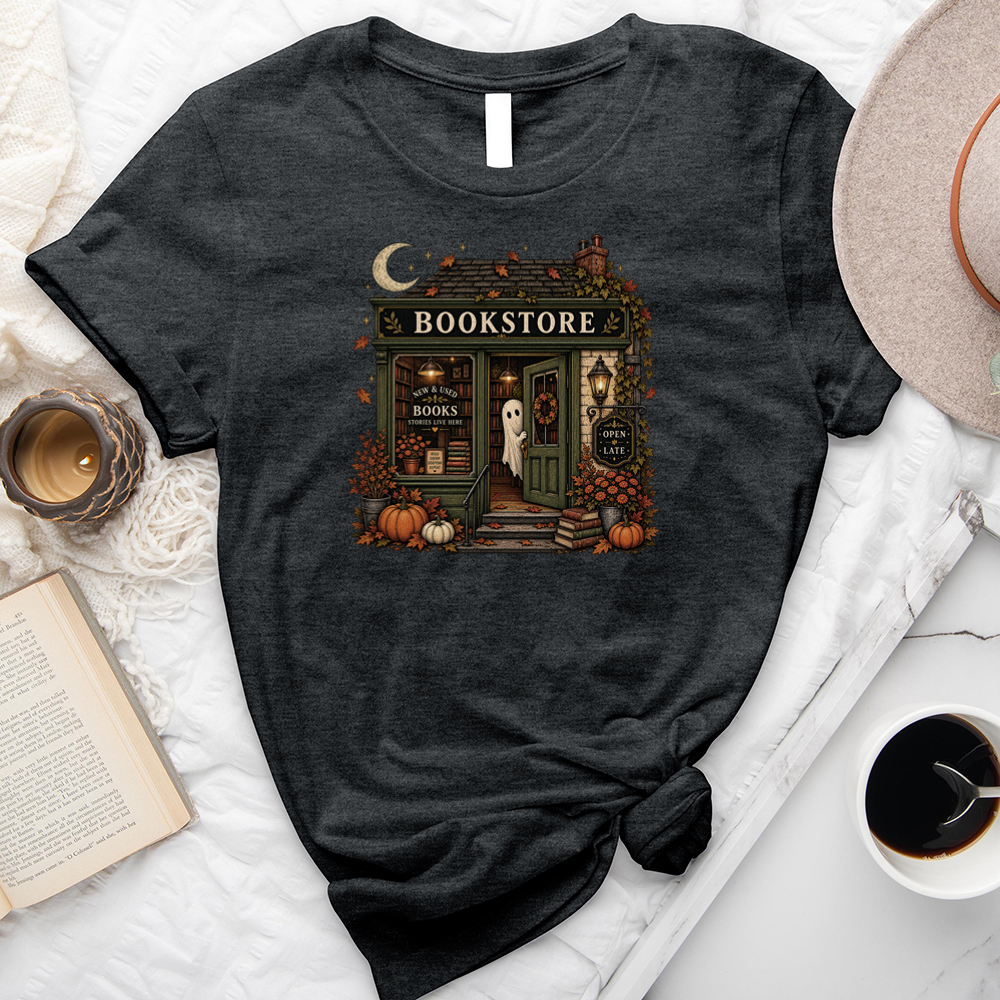 ghost bookstore unisex tee