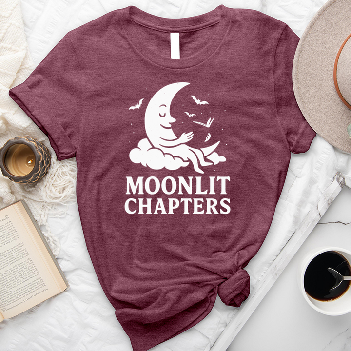 moonlit chapters unisex tee