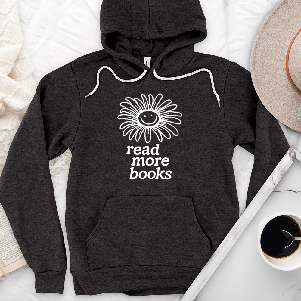 read more books flower premium hoodie sweatshirt