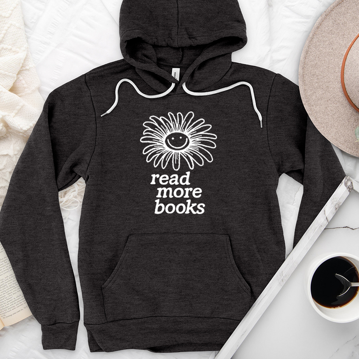 read more books flower premium hoodie sweatshirt