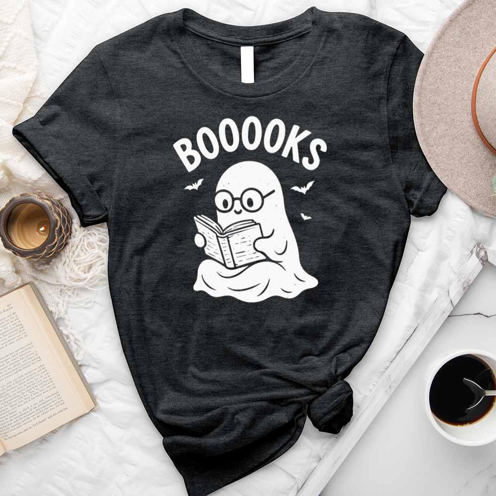 cute ghost reading booooks unisex tee