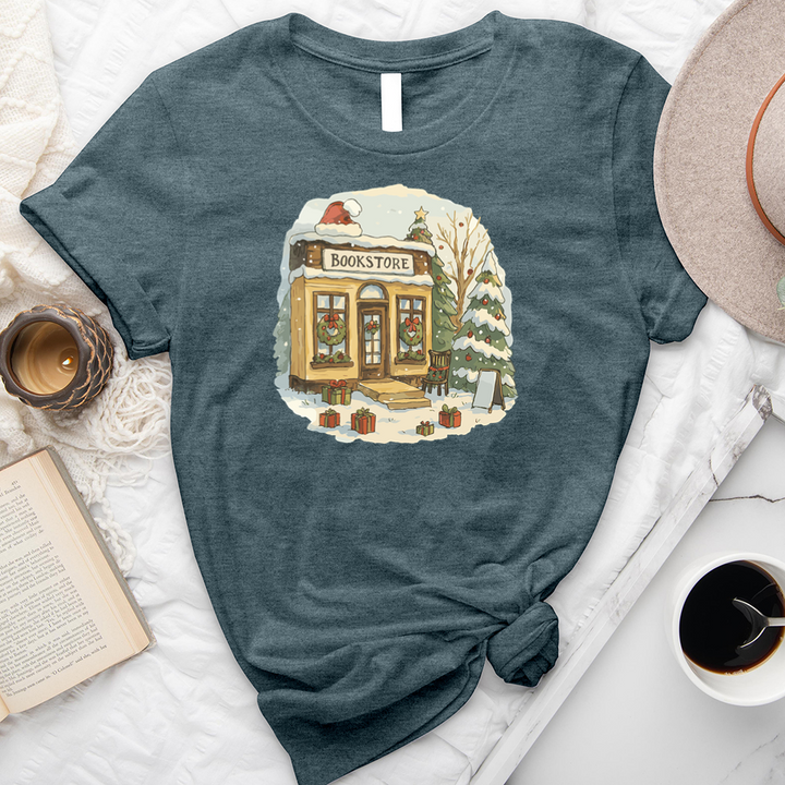 christmas bookstore unisex tee
