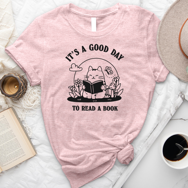 good day to read cat unisex tee