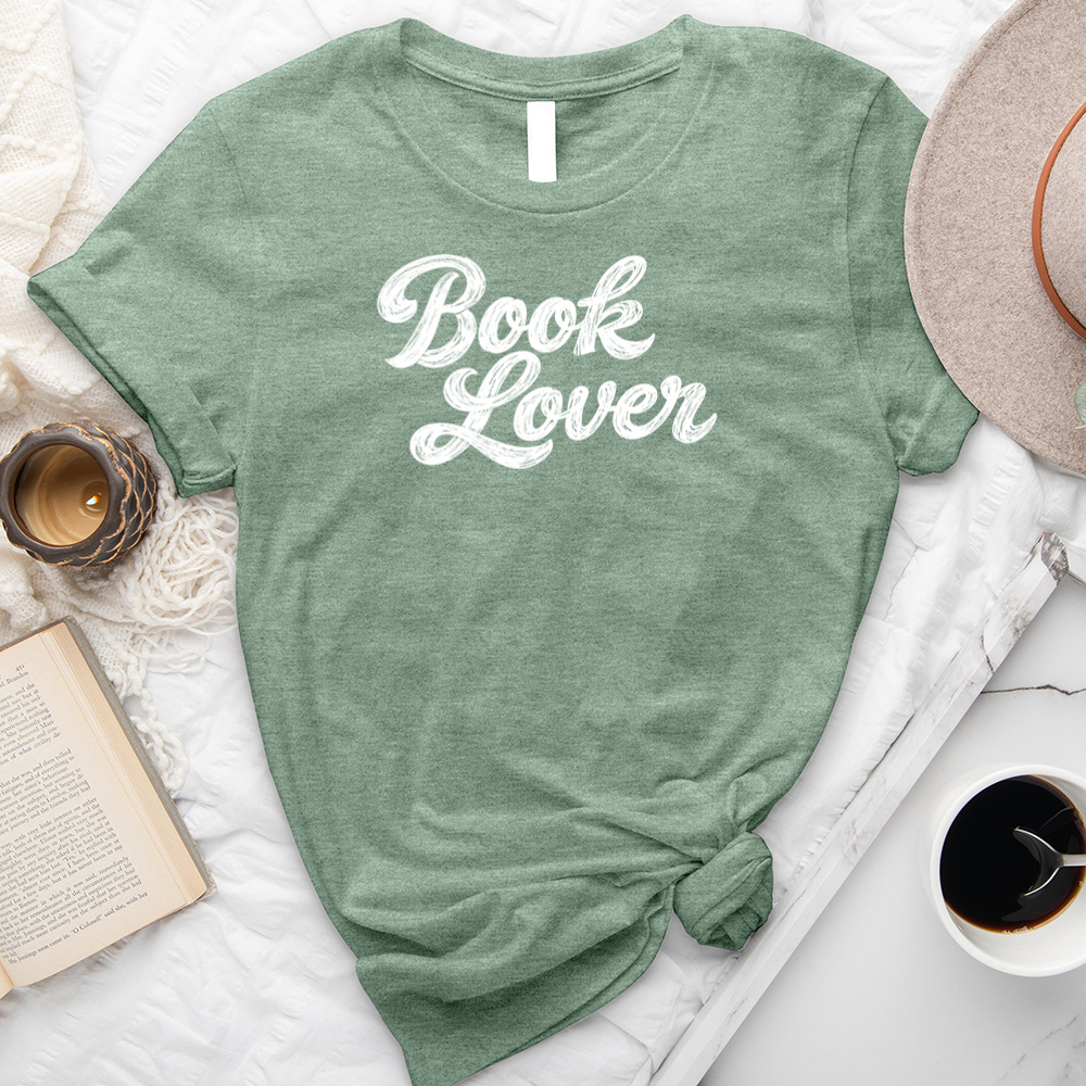 book lover script unisex tee