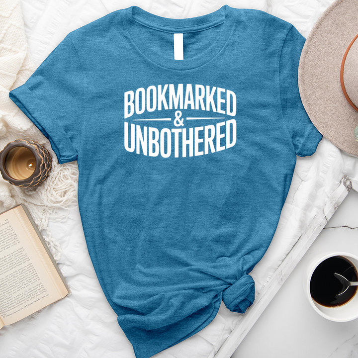 bookmarked and unbothered unisex tee