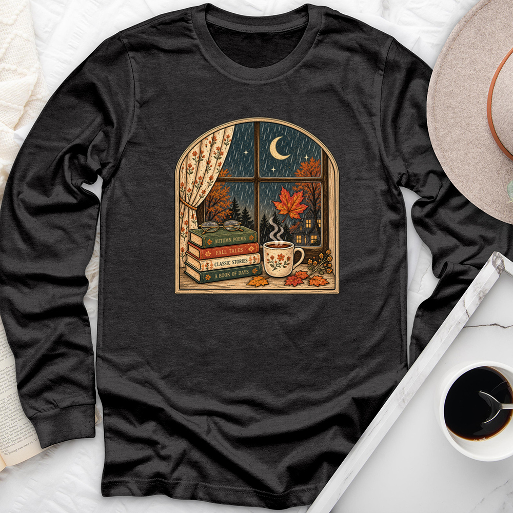 window into fall unisex long sleeve tee