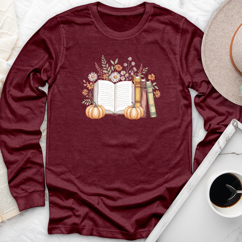 autumn pages long sleeve unisex tee