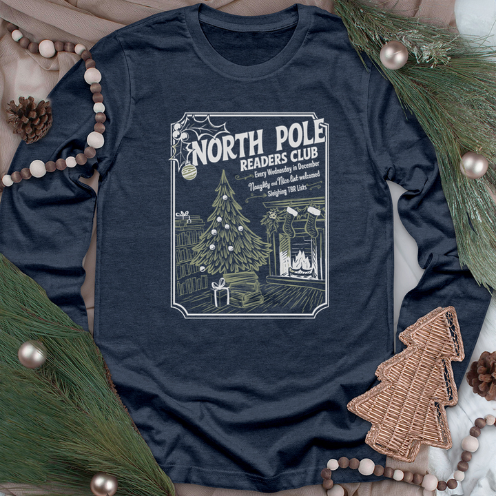 north pole readers club long sleeve unisex tee