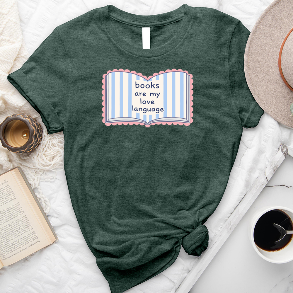 retro books are my love language unisex tee