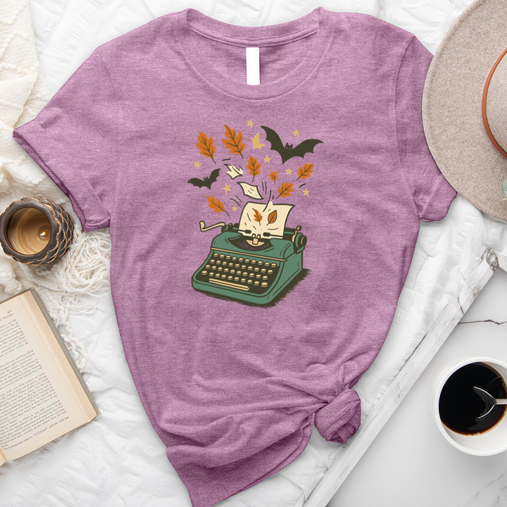 autumn typewriter unisex tee