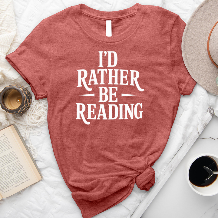 rather be reading text unisex tee