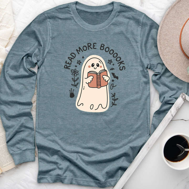 read more booooks blush long sleeve unisex tee