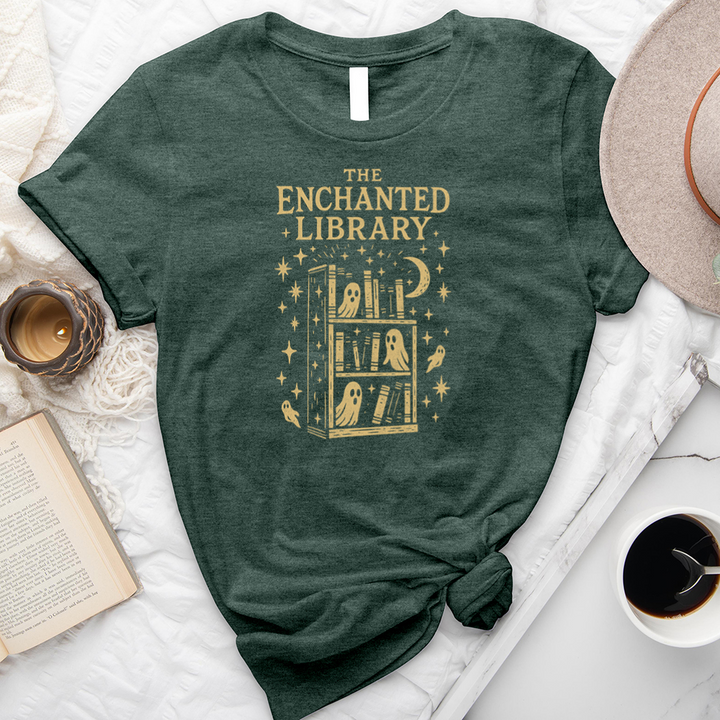 the enchanted library unisex tee