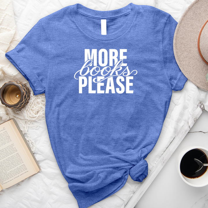 more books please white unisex tee