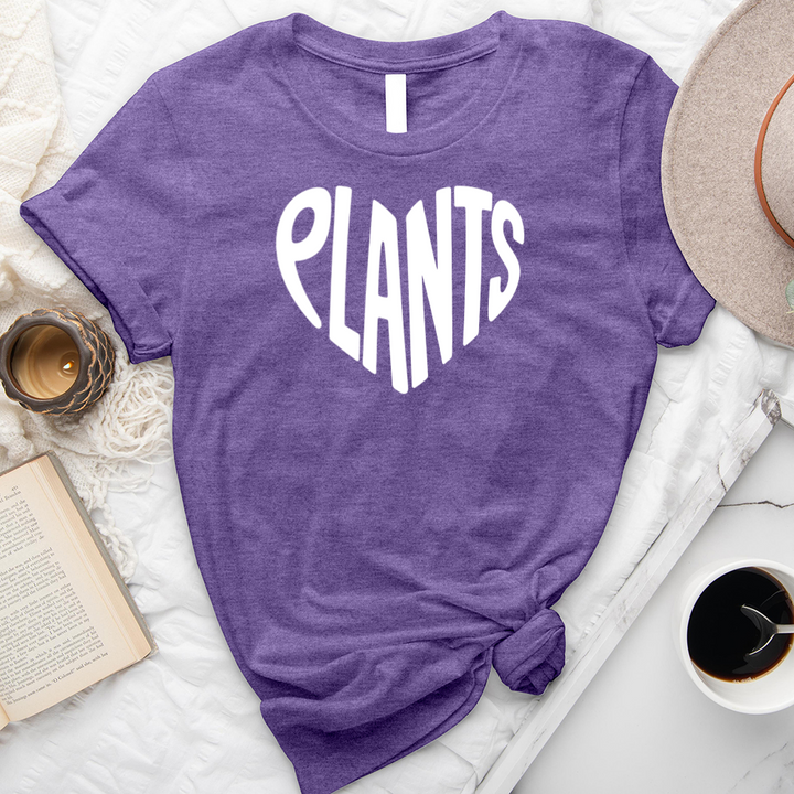 plants heart text unisex tee