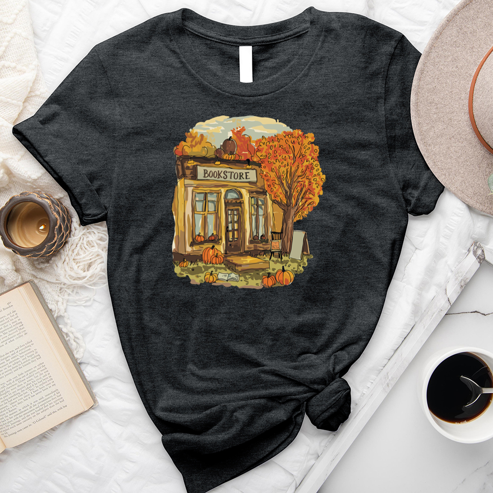 autumn bookstore unisex tee