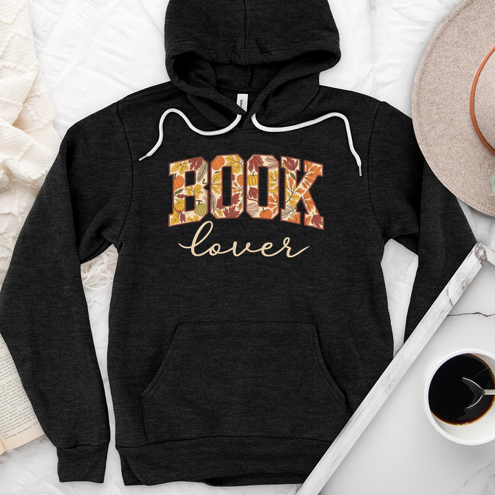 book lover autumn pattern premium hoodie sweatshirt