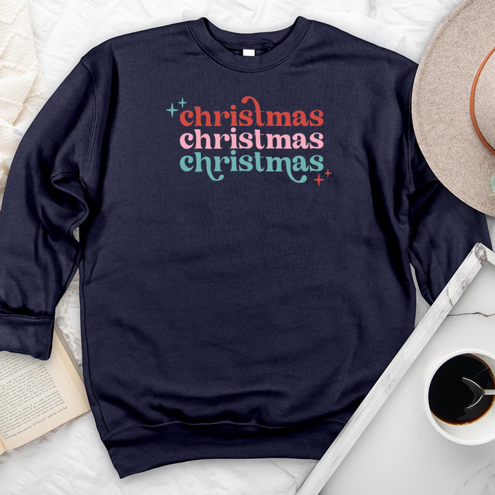 colorful christmas premium crewneck sweatshirt