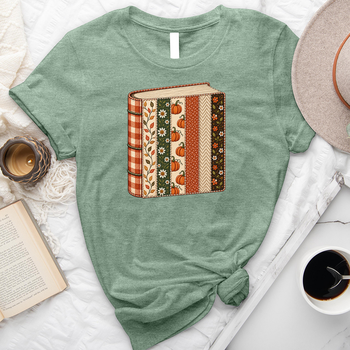 patckwork book unisex tee