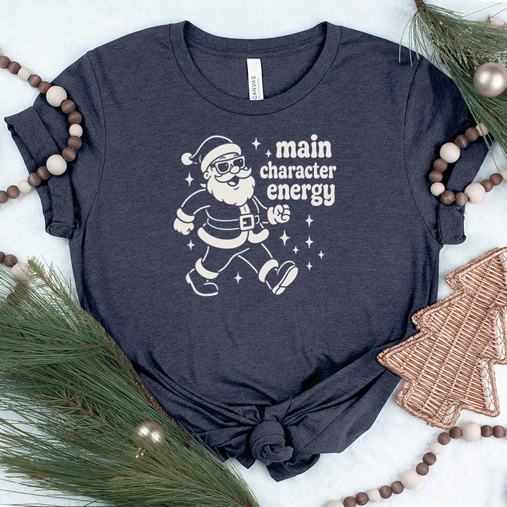 santa main character energy unisex tee