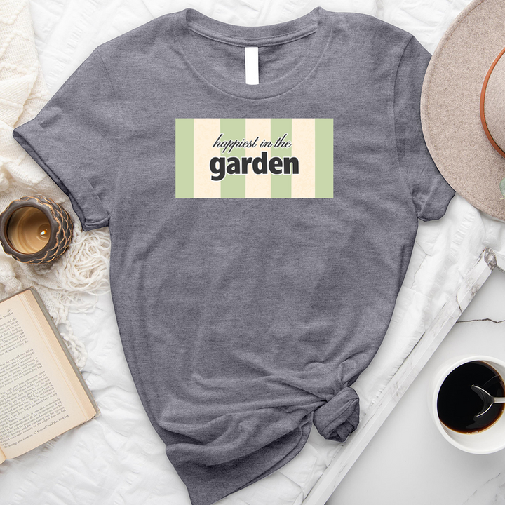 happiest in the garden retro unisex tee