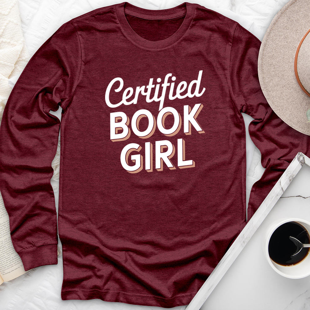 certified book girl long sleeve unisex tee