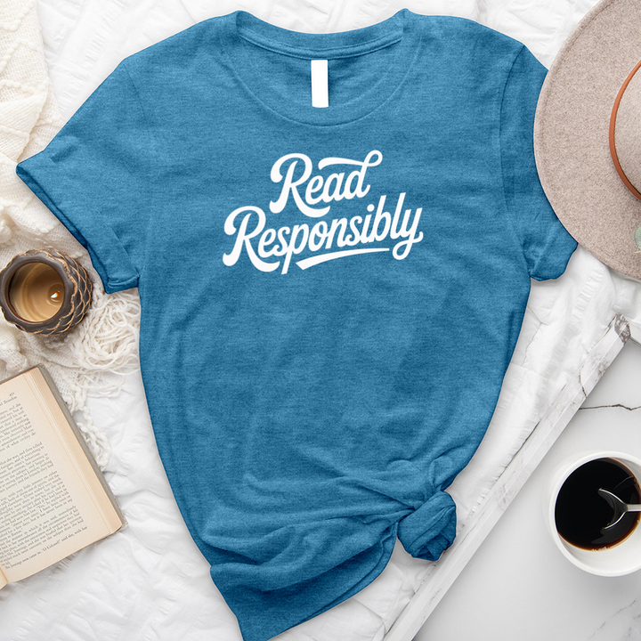 read responsibly text unisex tee