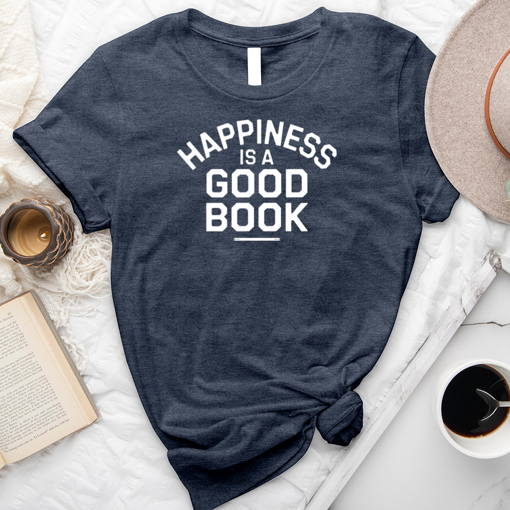 happiness is a good book unisex tee